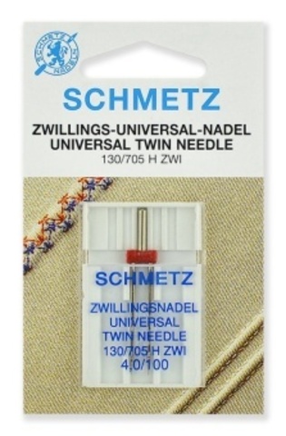 Иглы 23 Schmetz универсальные двойные 130/705H ZWI № 100/4.0 1шт