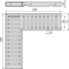 Решетка для дренажного углового желоба 75 мм, нержавеющая сталь, арт. ADZ-R302R AlcaPlast