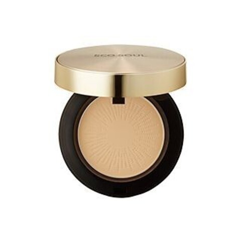 The Saem Eco Soul Luxury Gold Pact 21 Light Beige Пудра компактная золотая 21 тон