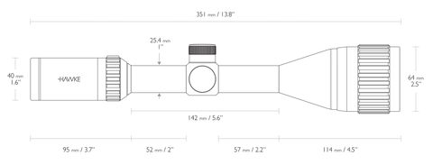 ОПТИЧЕСКИЙ ПРИЦЕЛ HAWKE VANTAGE IR 3-9X50 АО IR (MIL DOT)