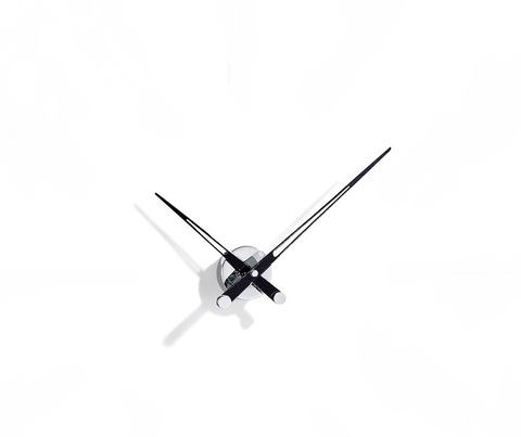 Часы Nomon  Axioma i BLACK.  (основание - хромированная сталь/стрелки - черный лак) D=60см