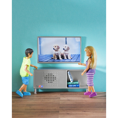 Мебель для домика музыкальный центр и телевизор серого цвета