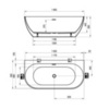 Ванна отдельностоящая 166х80 см Ravak Freedom W XC00100024