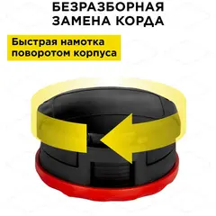 Головка триммерная DDE Wind 1 универсальная, безразборная заправка (М8х1,25 лев., + М10х1 лев., + М10х1,25 лев., + М12х1,5 лев.)