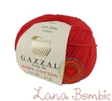 Пряжа Gazzal Baby Cotton 3443 красный мак