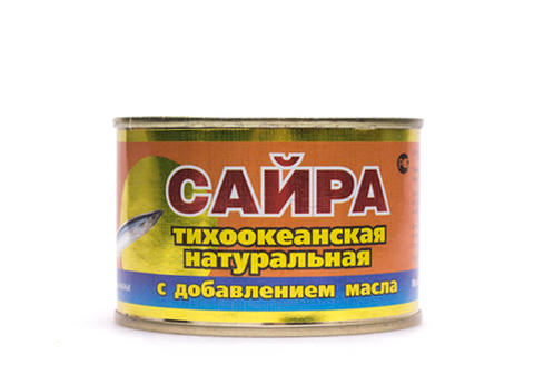 Сайра натуральная с добавлением масла, 250г
