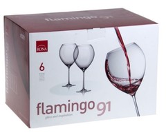 Набор бокалов для вина «Flamingo», 910 мл, фото 3