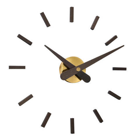 Часы Nomon SUNSET GOLD WENGE. (основа - латунь/стрелки и деления - венге) D=50см