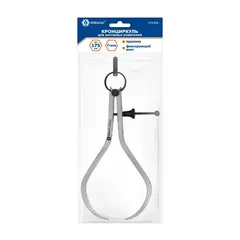 Кронциркуль КОБАЛЬТ для разметки и наружных измерений до 175 мм, С ПРУЖИНОЙ И ФИКС.ВИНТОМ, из углеродистой стали, подвес (919-999)