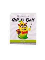 Стимулирующий презерватив-насадка Roll & Ball Apple - 