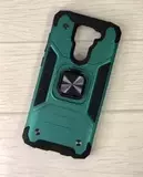 Противоударный чехол Strong Armour Case с кольцом для Xiaomi Redmi Note 9 (Зеленый)