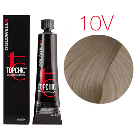 Goldwell Topchic 10V (фиолетовый пастельный блондин) - Стойкая крем краска