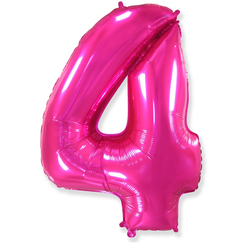 Цифра "4" Фуксия