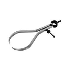 Кронциркуль КОБАЛЬТ для разметки и наружных измерений до 175 мм, С ПРУЖИНОЙ И ФИКС.ВИНТОМ, из углеродистой стали, подвес (919-999)