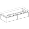 Шкафчик для раковины Geberit Xeno² шириной от 120 см, с двумя выдвижными ящиками: B=117.4см, H=22см, T=46.2см, Серый / Меламин, древесная структура