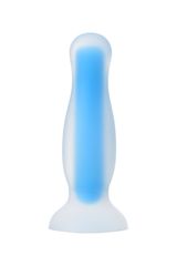 Голубая, светящаяся в темноте анальная втулка Namor Glow - 12,5 см. - 