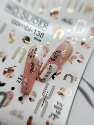 Слайдер-дизайн Nail Design Combi-138 (золото)