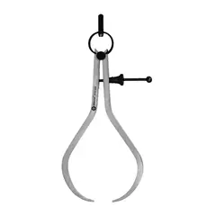 Кронциркуль КОБАЛЬТ для разметки и наружных измерений до 175 мм, С ПРУЖИНОЙ И ФИКС.ВИНТОМ, из углеродистой стали, подвес (919-999)