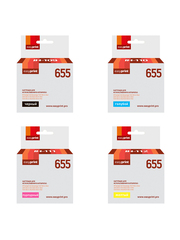 Комплект картриджей EasyPrint IH-655_SET для HP Deskjet Ink Advantage 3525/4625/6525: черный, голубой, пурпурный, желтый