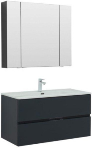 Aquanet 274201 Набор мебели Алвита new 100 2 ящ. цв.антрацит (274201)