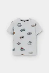 фуфайка  для мальчика  КР 302594-1/св.серый меланж,ралли к546