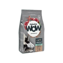 Сухой корм для собак AlphaPet WOW для животных средних пород с чувствительным пищеварением, с ягненком и бурым рисом, 2 кг