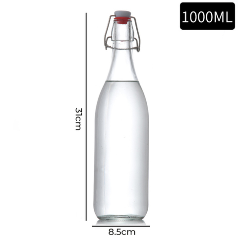 Бутылка с крышкой KUMMAL, 1000 мл, стекло