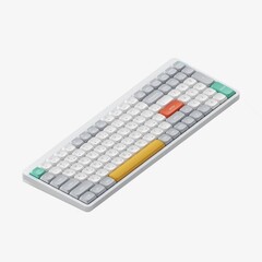 Беспроводная механическая клавиатура QMK Nuphy AIR96v2 Ionic White, RGB, Hot Swap, Moss Switch (AIR96v2-IW-25)