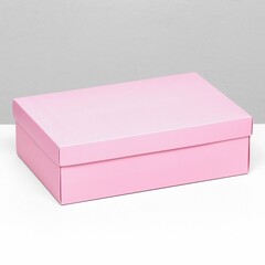 Коробка сборная одиночная Прямоугольник, Розовый, 30*20*9 см, 1 шт.