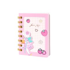 
          Блокнот 8,6 см * 11,4 см, Alingar, гребень, обложка пластик, тиснение, клетка, 70 л., "Девочка с розой"