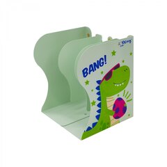 
          Подставка-держатель для книг раздвижная Yalong, 3 отделения, металл, "Динозаврик", картон. уп.