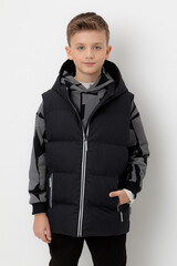 жилет  для мальчика  ВК 35018/6 ГР (128-152)