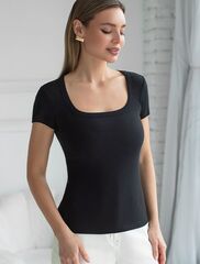 Футболка из трикотажа в широкий рубчик  D49.029 (105000)