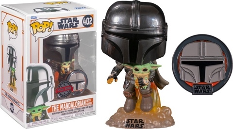 Funko POP! Star Wars: The Mandalorian with Grogu (Exc) (402) (Б/У)