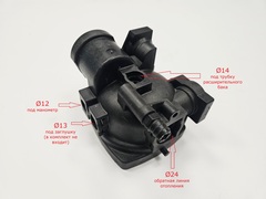 Улитка насоса (с отверстием сзади, без воздухоотводчика) для FERROLI Bluehelix/Diva/Divatech... (арт. 39820902-3, 39820900-3)