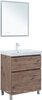 Aquanet 345678 Тумба с раковиной Алвита new 70 (Flat) напольная 2 ящ. цв.дуб веллингтон табак (345678)