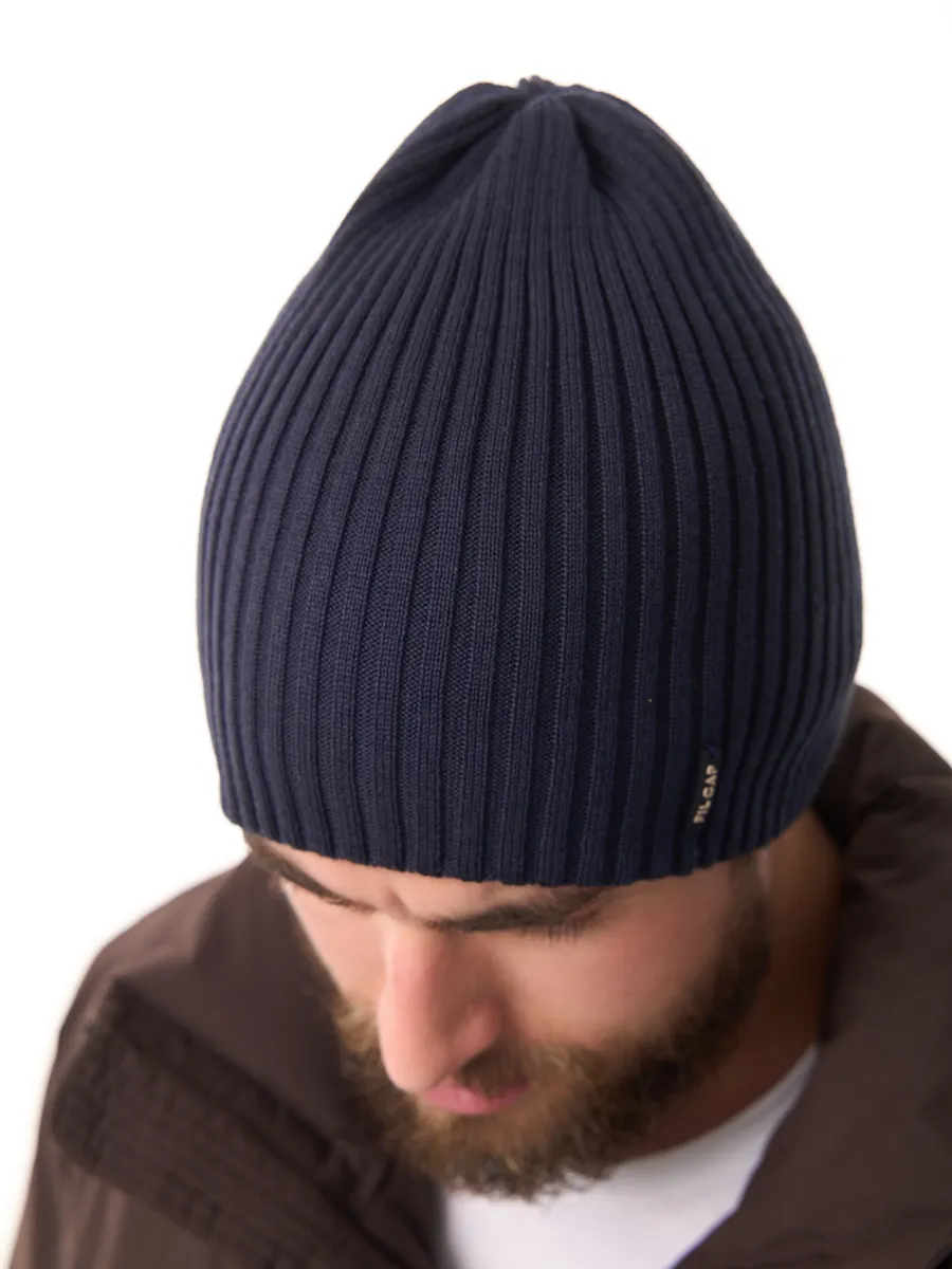 Шапка осенняя бини вязаная зима