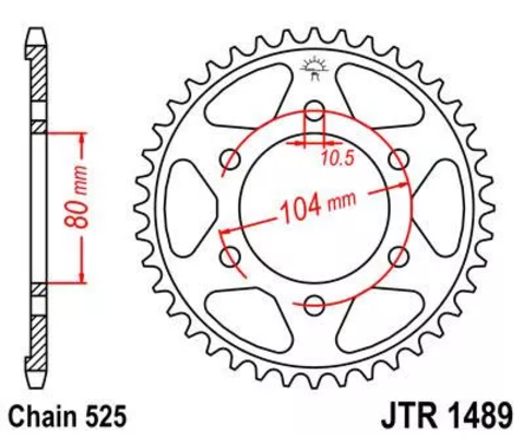 Звезда ведомая JTR1489 40ZBK