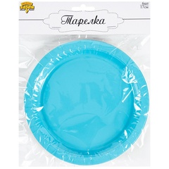 Тарелка голубая 17см 6шт