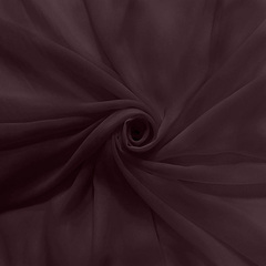 Ткань Шифон, 80 гр/м2, 150 см, Горький шоколад