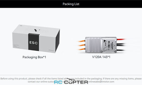 ESC регулятор мотора T-Motor V120A 6-14S PWM/CAN