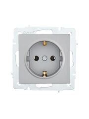 VESNA 742 3588 122В Розетка с/з бакалит платина (механизм)