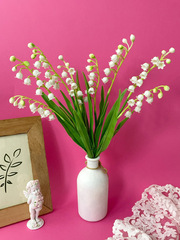 Ландыши искусственные из мягкого пластика, реалистичные, букет 4 ветки.