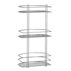 67-0-661 Полка для ванной овал 3 яруса гальваника цинк,цвет хром (РемоКолор)