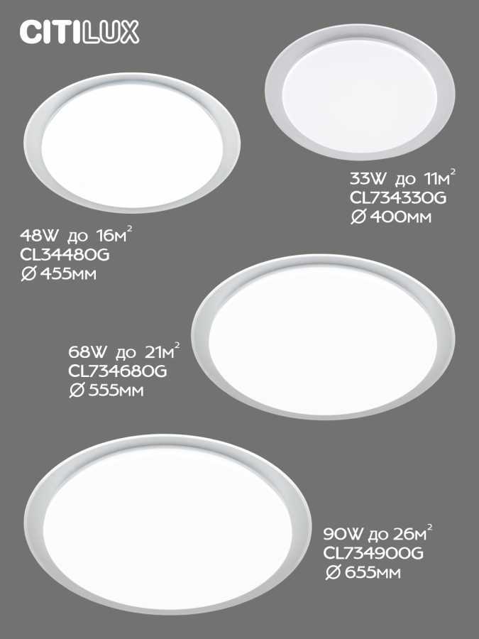 Потолочный светодиодный светильник Citilux Спутник CL734900G