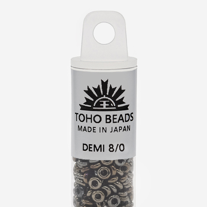 Японский бисер TOHO Demi 8/0 (№83), металлизированный, непрозрачный глянцевый