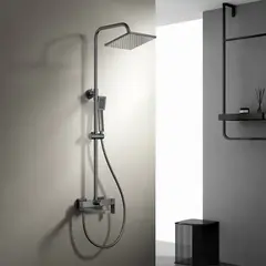 Душевая система тропический душ BELZ B24613-3 латунь, графит