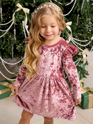 Платье Фея бархат роза