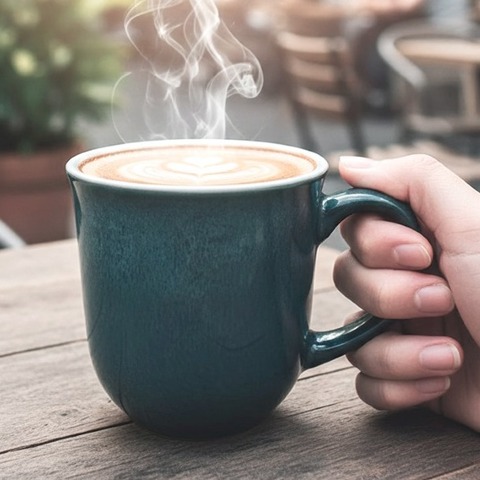 Кружка керамическая Endive, 9,9*5,3 см, темно-зеленый