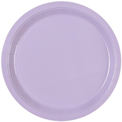 Тарелки однотонные, Пастель, Лаванда, 23 см, 6 шт.